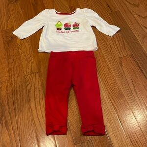 2 pc 6-9 mo Christmas outfit from lighting bug
